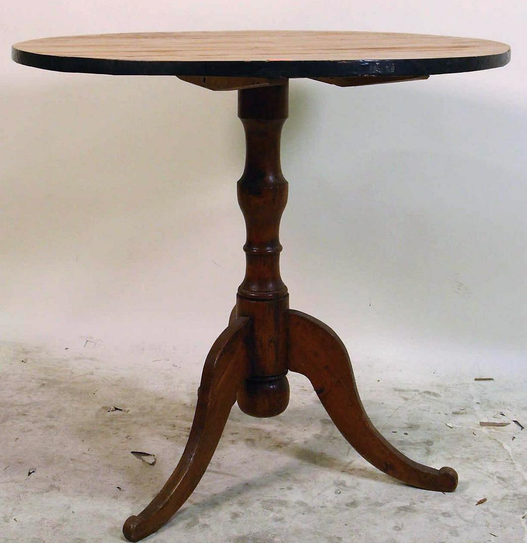 19th CENTURY CHERRY FLIP TOP PEDESTAL TABLE (1 of 4)