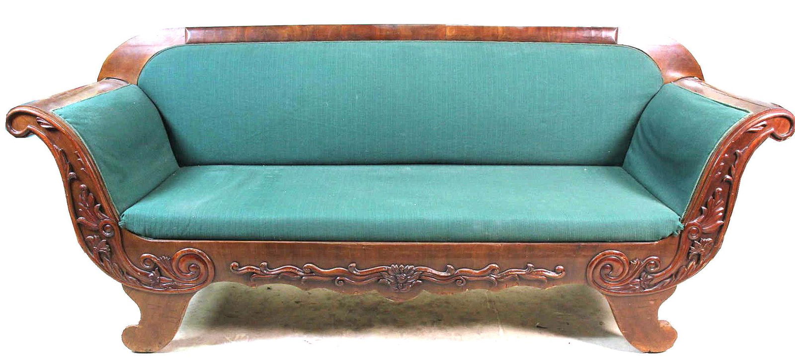 ANTIQUE BIEDERMEIER MAHOGANY BASE SOFA (1 of 5)