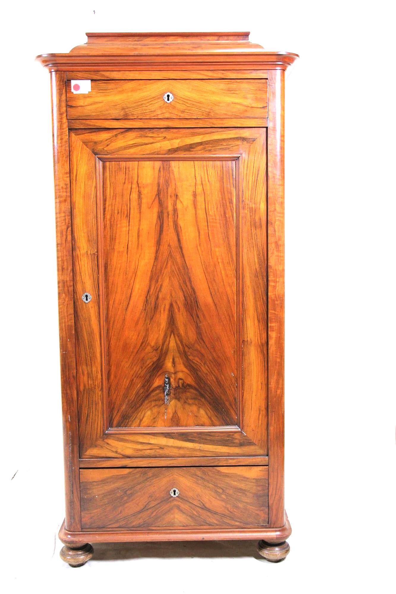 19th CENTURY WALNUT SHEET MUSIC CABINET (1 of 7)