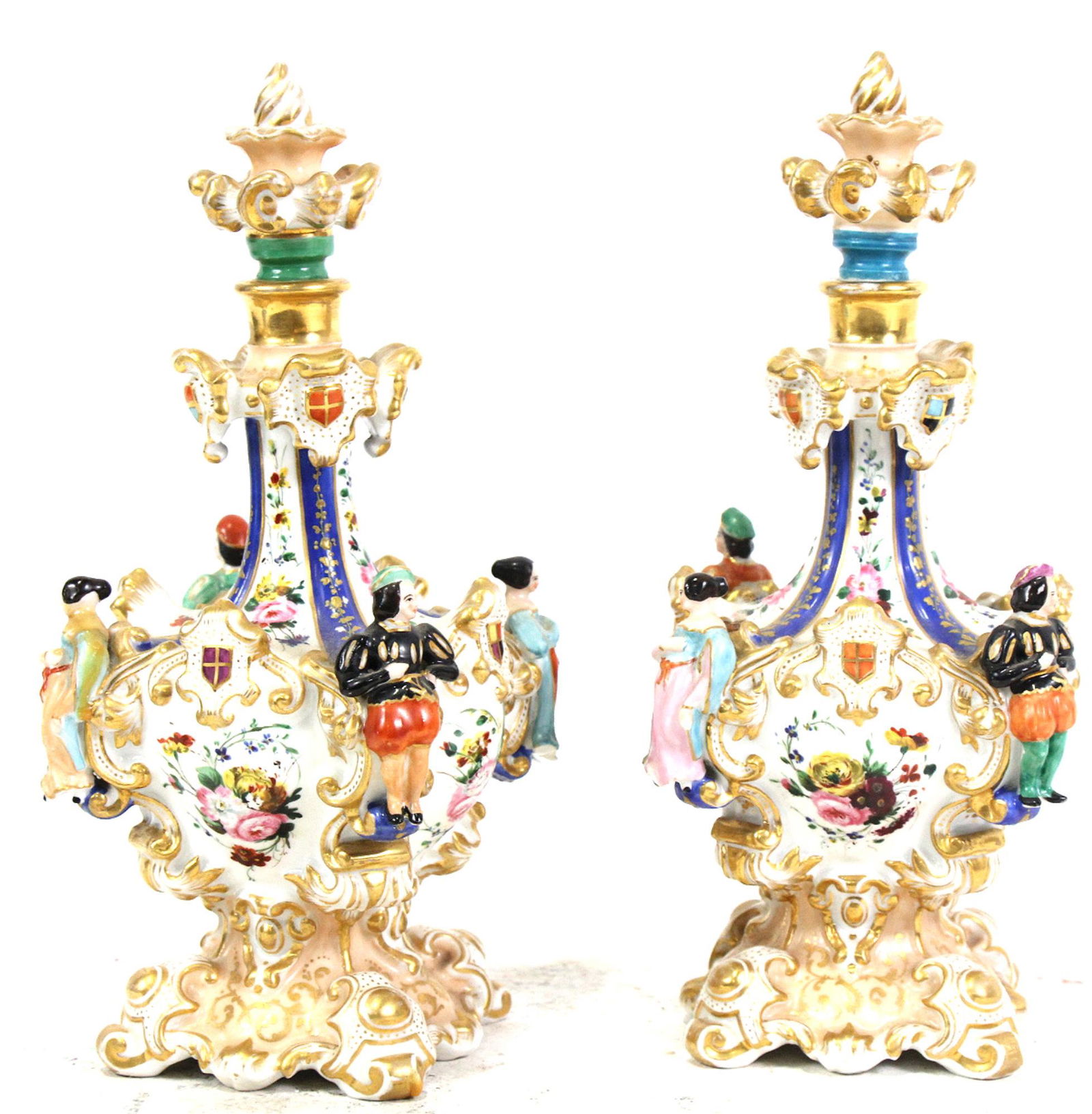PAIR OF 18th CENTURY PORCELAIN PERFUME DECANTERS (1 of 6)