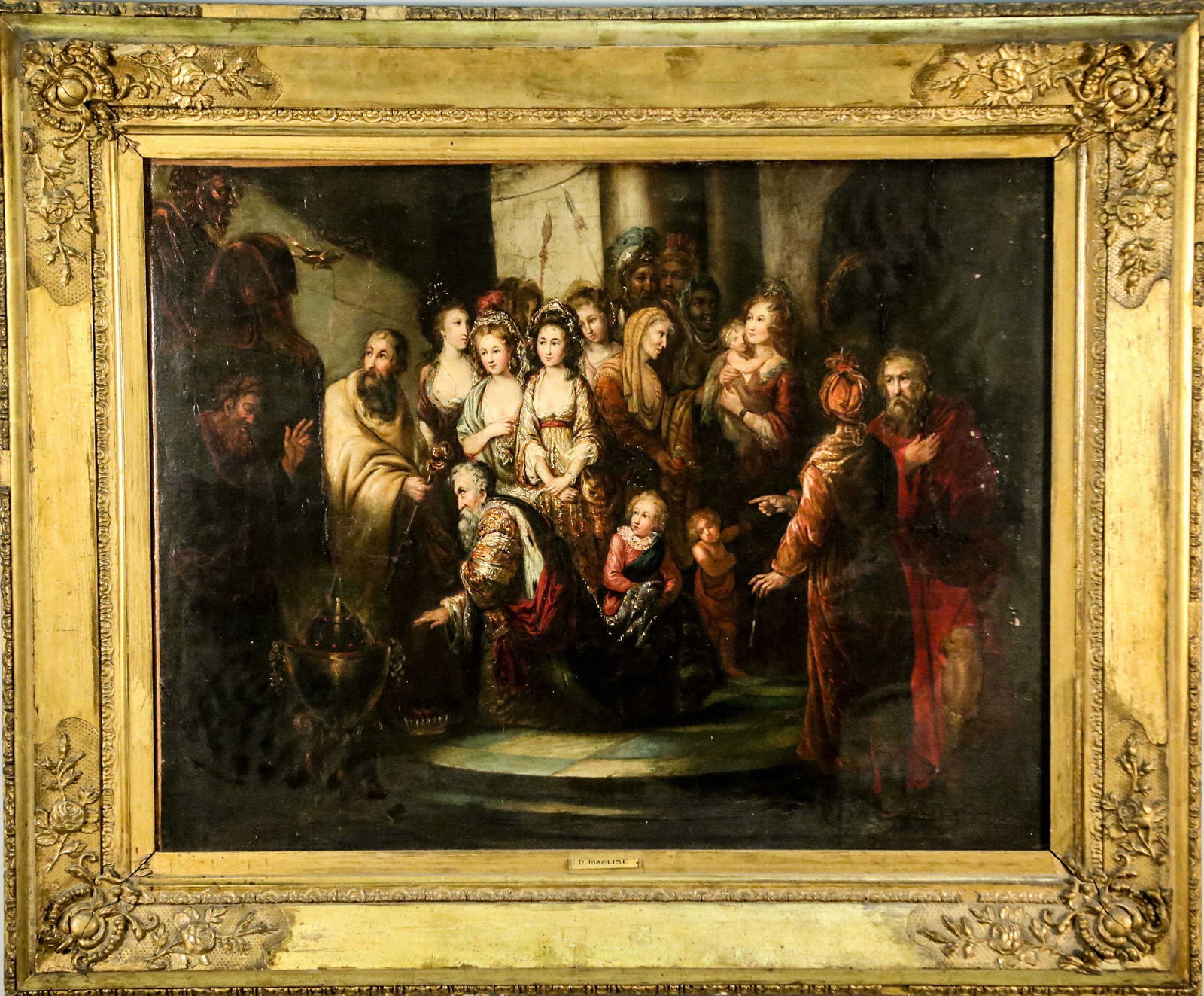 DANIEL MACLISE "19th CENTURY JUDGEMENT" OIL (1 of 3)