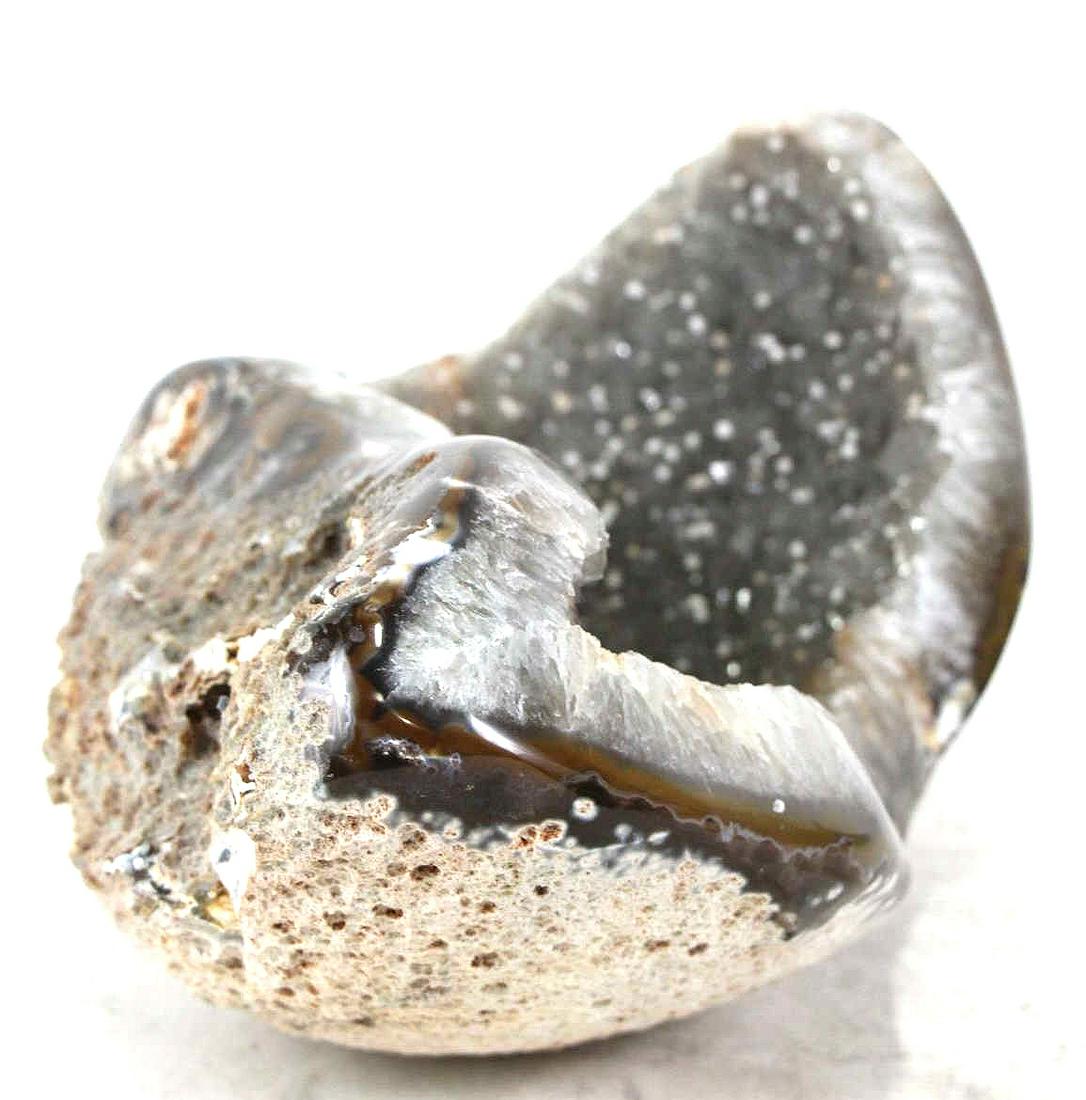 AGATE & AMETHYST GEODE WITH CALCITE NODULES (1 of 5)