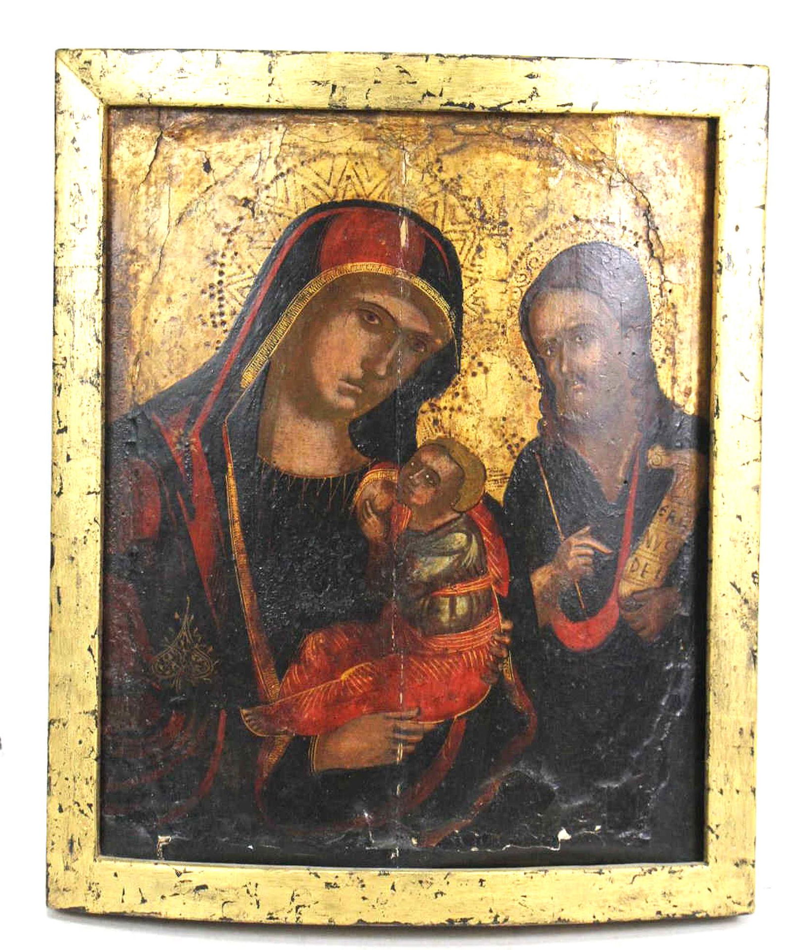 CIRCA 1800-1830 ITALIAN  MADONNA & CHILD ICON (1 of 4)