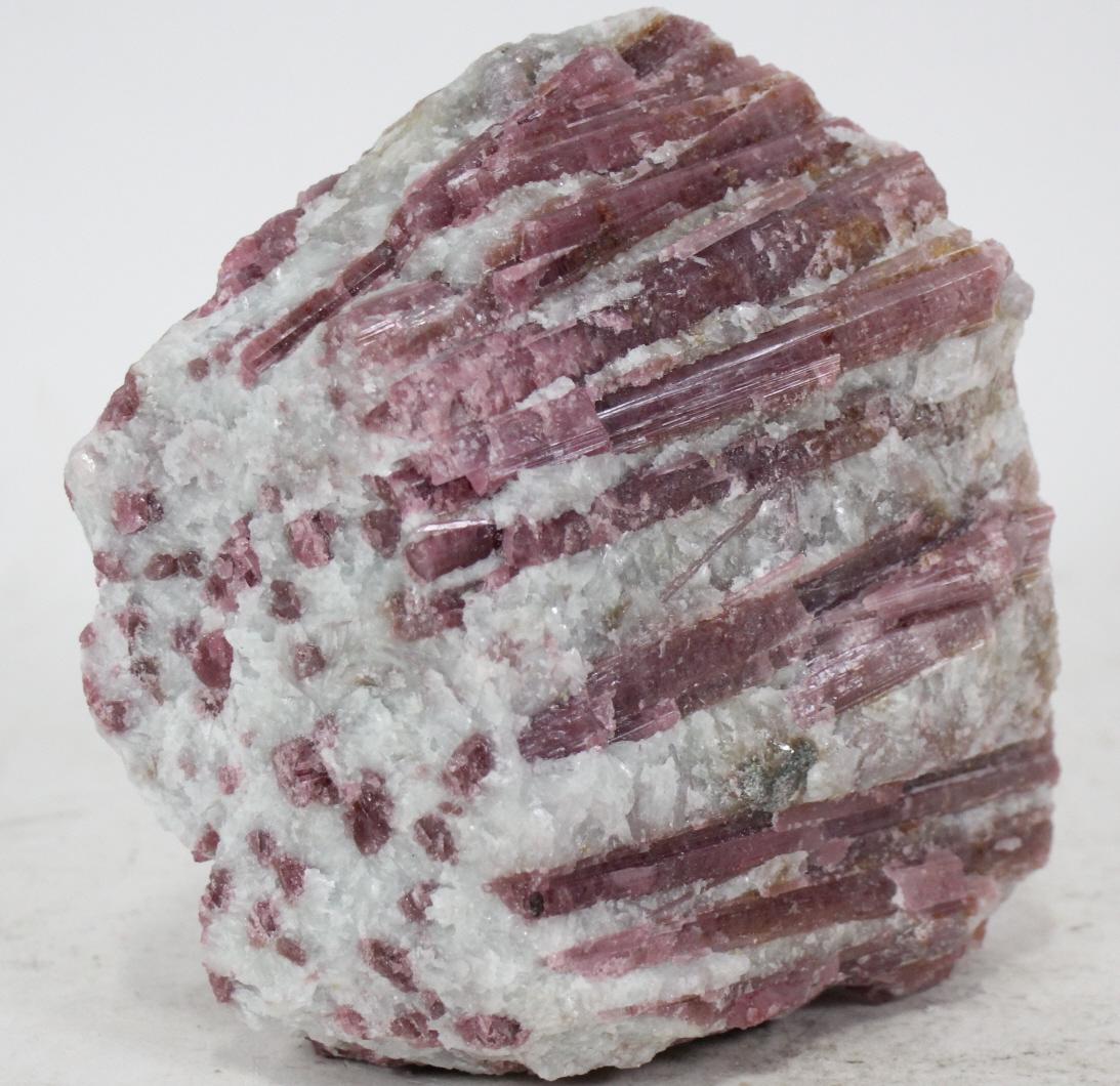 PINK RUBELITE TOURMALINE: PINK RUBELITE TOURMALINE - (T15) 5.0 LB Height: 3 in. by Width: 5 in. by Depth: 5
