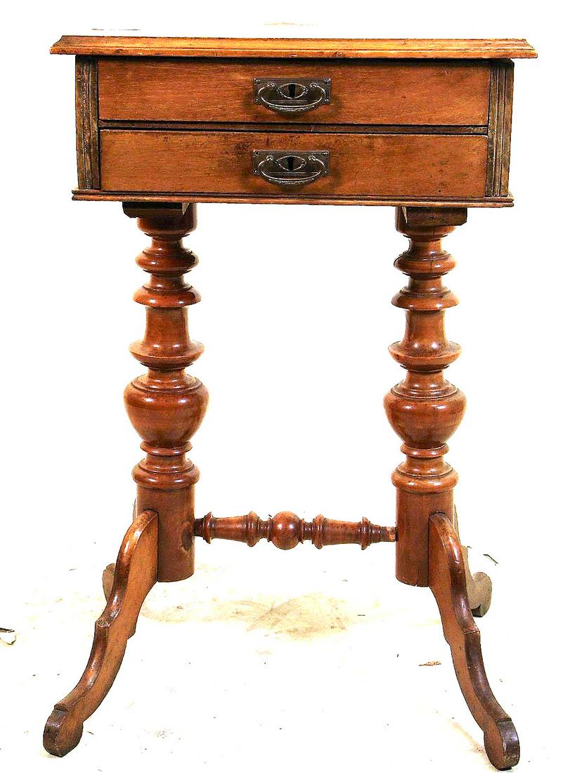 19th CENTURY VICTORIAN MAHOGANY SEWING TABLE (1 of 4)