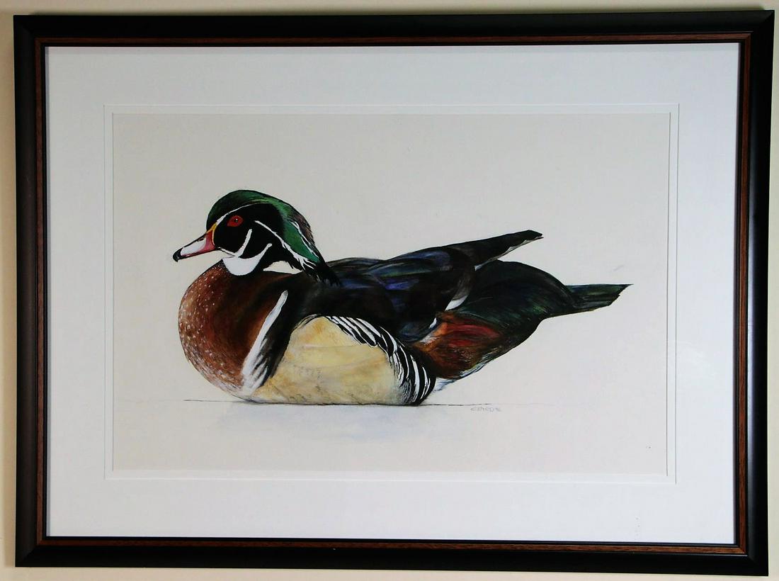 E. BYRD DUCK WATERCOLOR ON PAPER, 1996 (1 of 4)