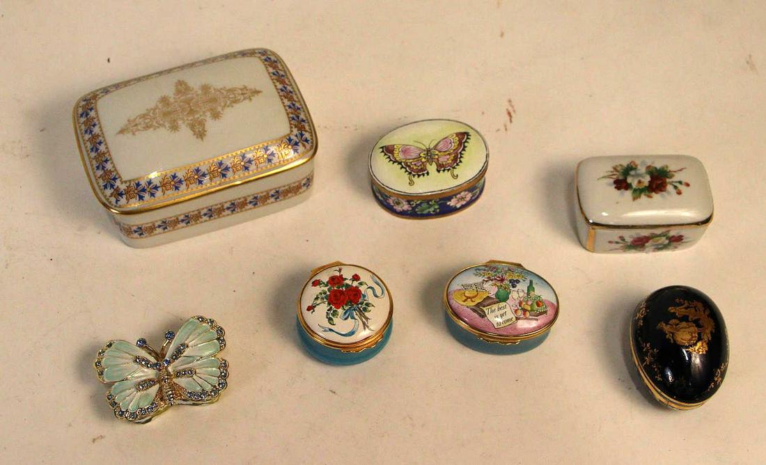 MIXED LOT OF SEVEN SNUFF BOXES (1 of 4)