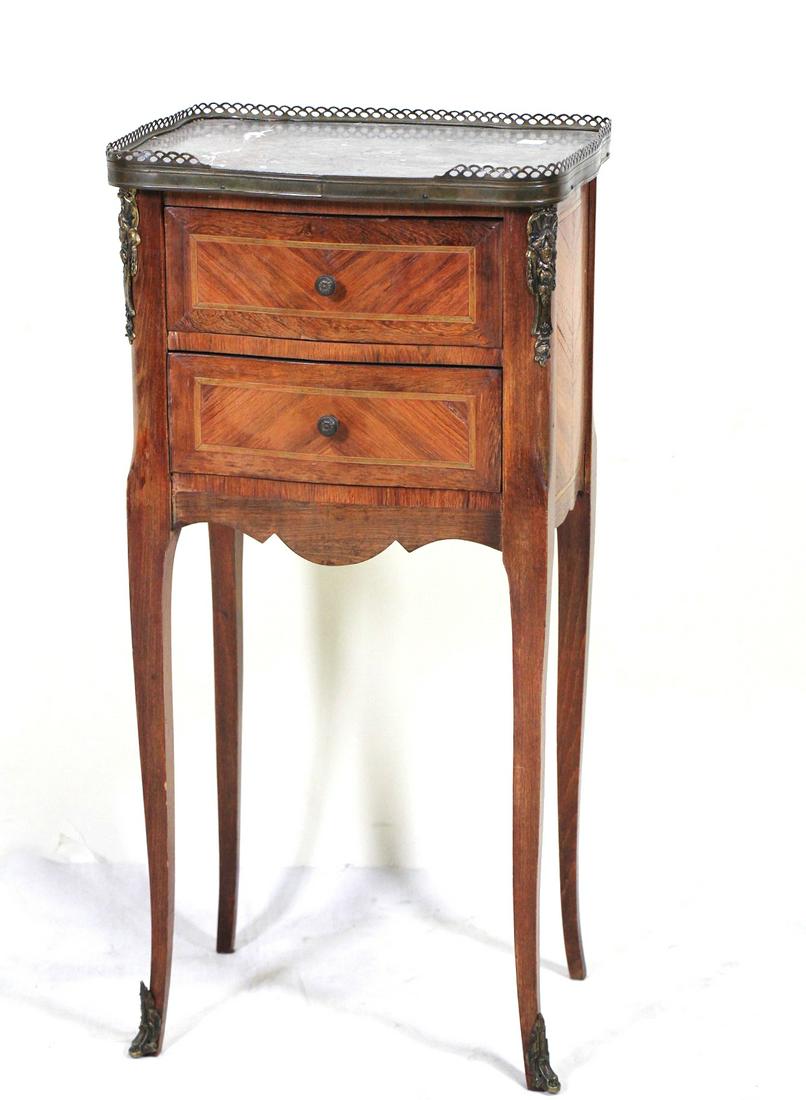 19th CENTURY FRENCH MARBLE TOP SIDE TABLE (1 of 4)