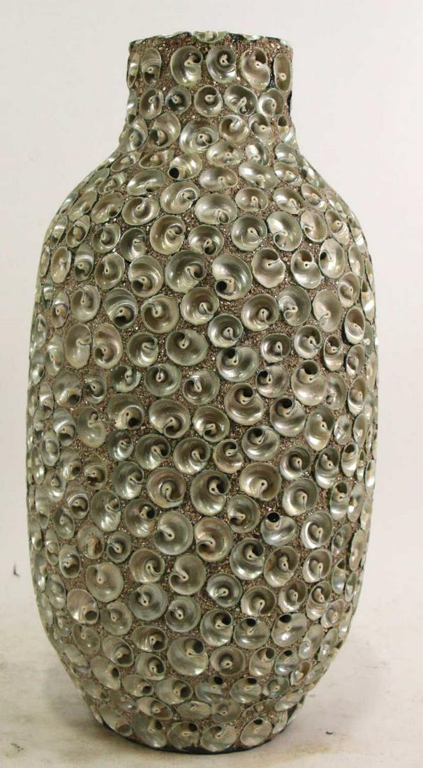 SHELL  ENCRUSTED VASE. (1 of 4)