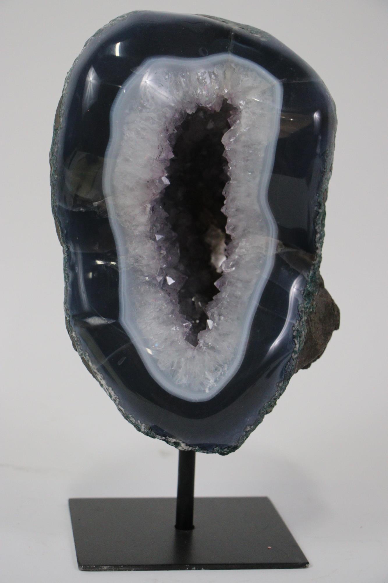 AMETHYST & AGATE GEODE ON STAND (1 of 3)