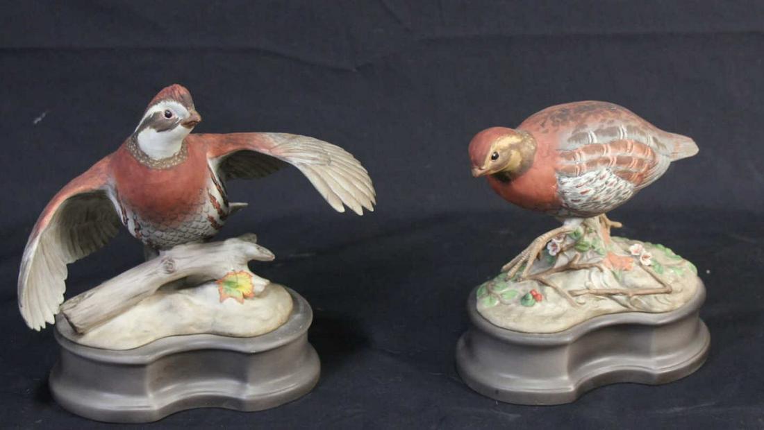 PAIR OF BOEHM PORCELAIN BOB WHITE QUAILS (1 of 7)