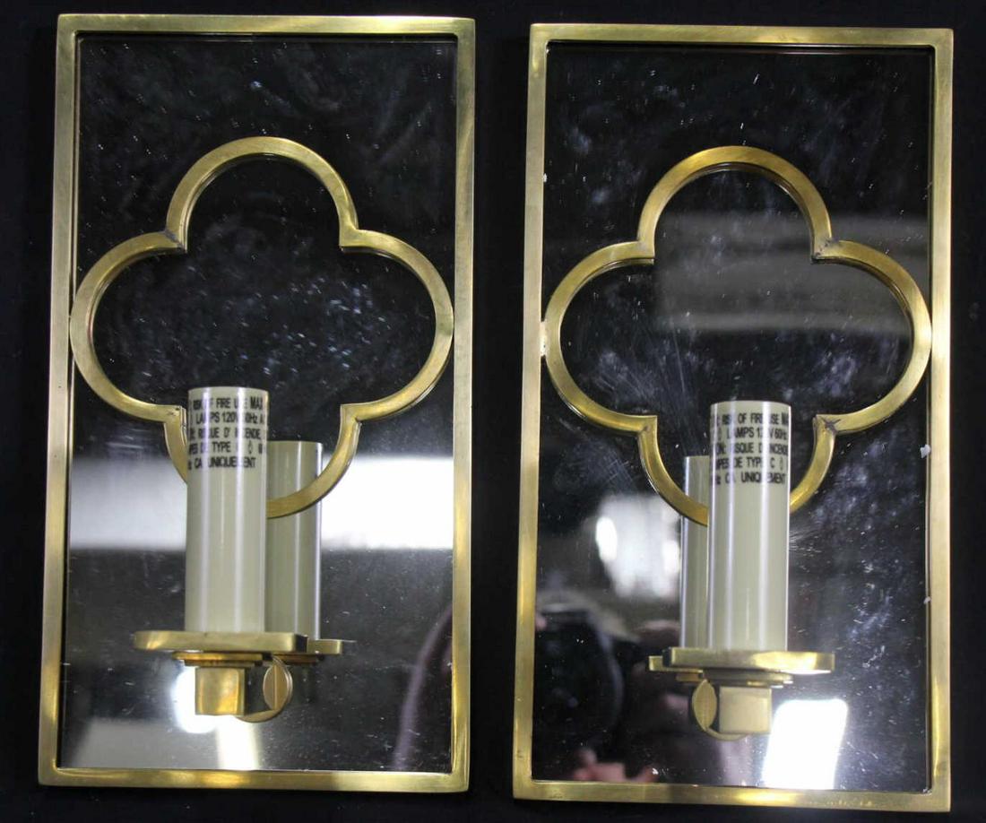 PAIR OF CONTEMPORARY SINGLE LIGHT WALL SCONCES (1 of 2)