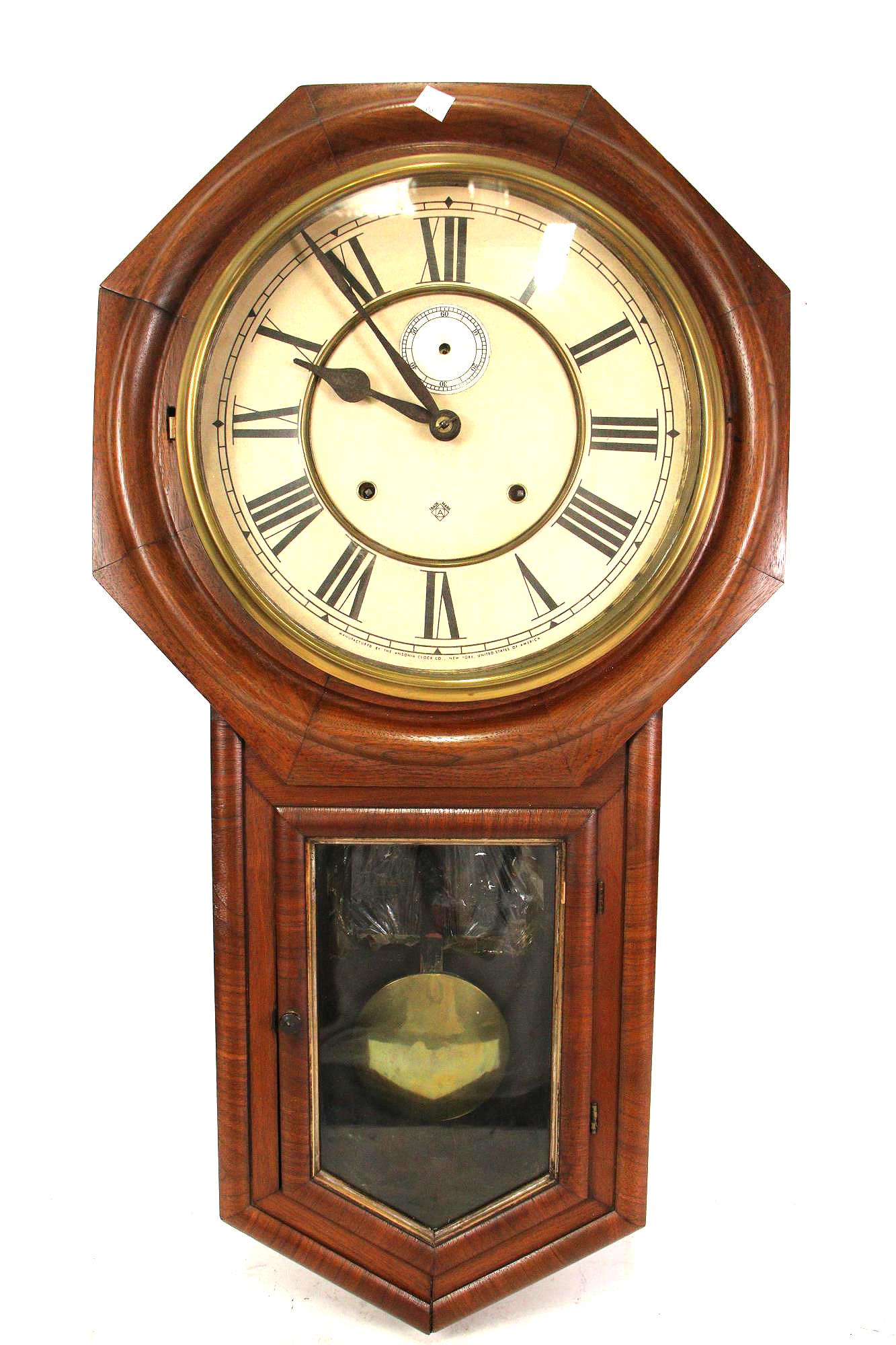 ANSONIA WALL MOUNT CLOCK (1 of 3)