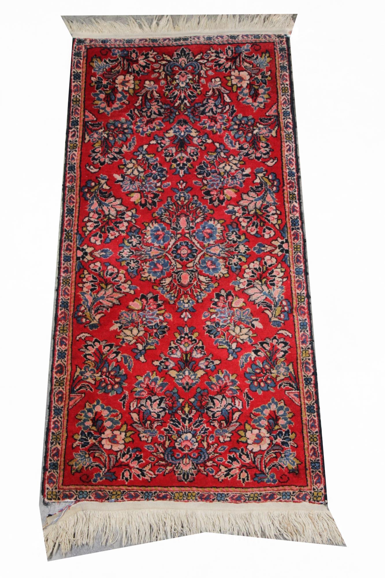 ANTIQUE PERSIAN RUNNER: ANTIQUE PERSIAN RUNNER. Height: 10 ft. 0 in. by Width: 4 ft. 5 in.