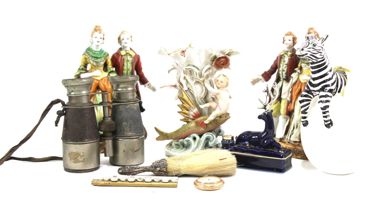 MIXED LOT OF NINE DECORATIVE PORCELAIN PIECES (1 of 8)