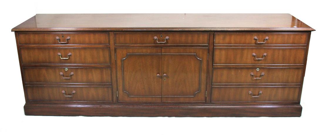 CREDENZA MADE BY KITTINGER: CREDENZA MADE BY KITTINGER. Height: 31 in. by Width: 92.5 in. by Depth: 19.5