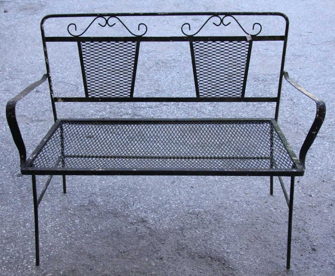 VINTAGE METAL GARDEN BENCH (1 of 1)