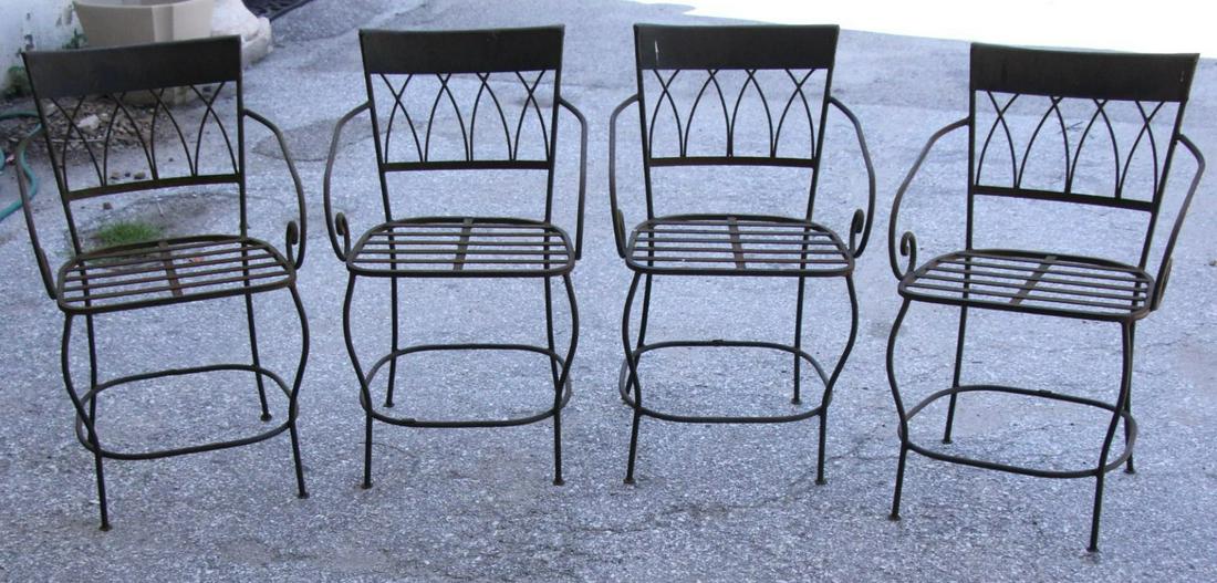 LOT OF FOUR PATIO BARSTOOLS (1 of 4)