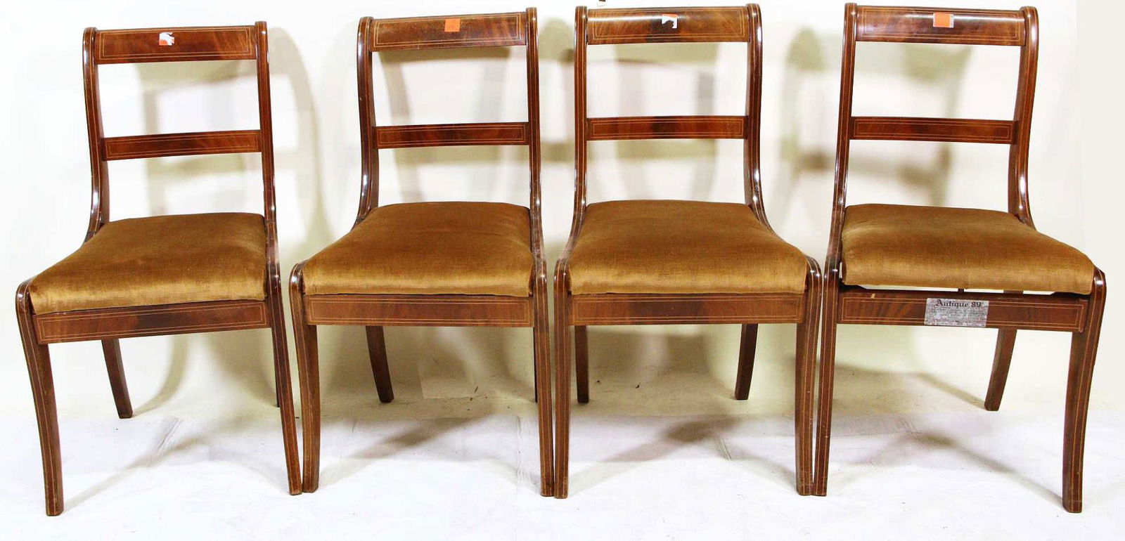 SET OF FOUR DANISH MAHOGANY DINING SIDE CHAIRS (1 of 4)