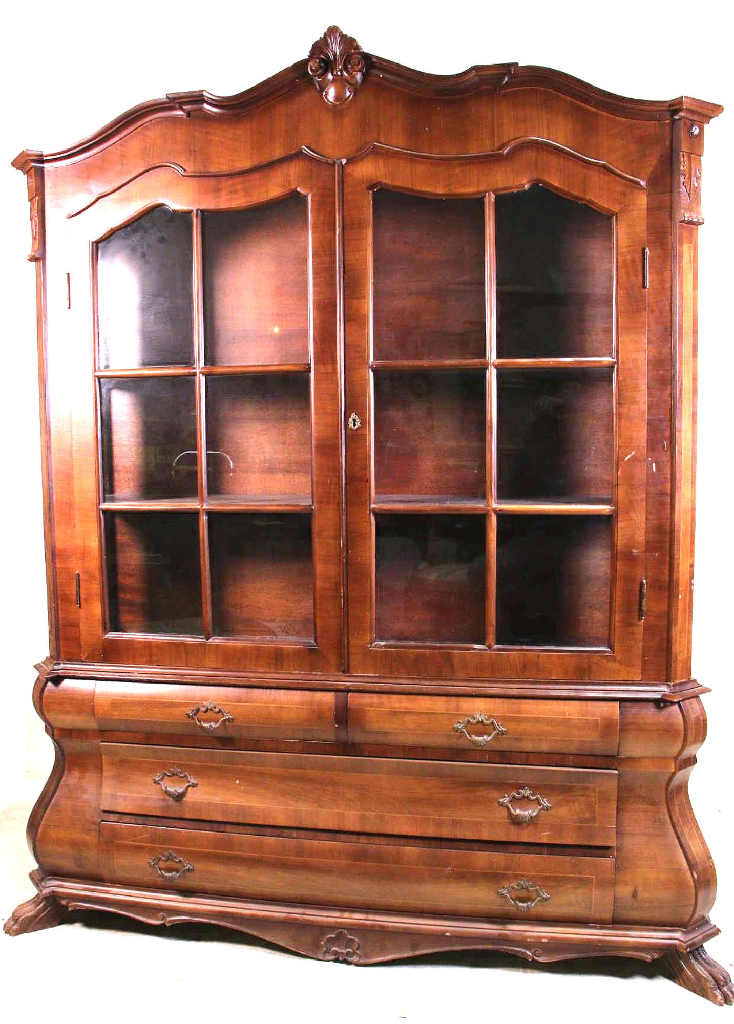 ANTIQUE DUTCH BAROQUE CHINA CABINET (1 of 6)