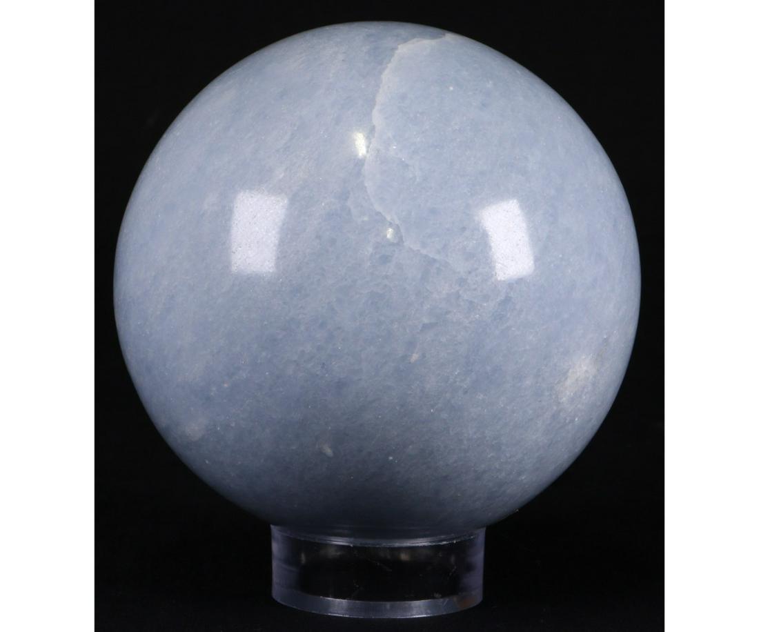 CALCITE SPHERE ON STAND (1 of 1)