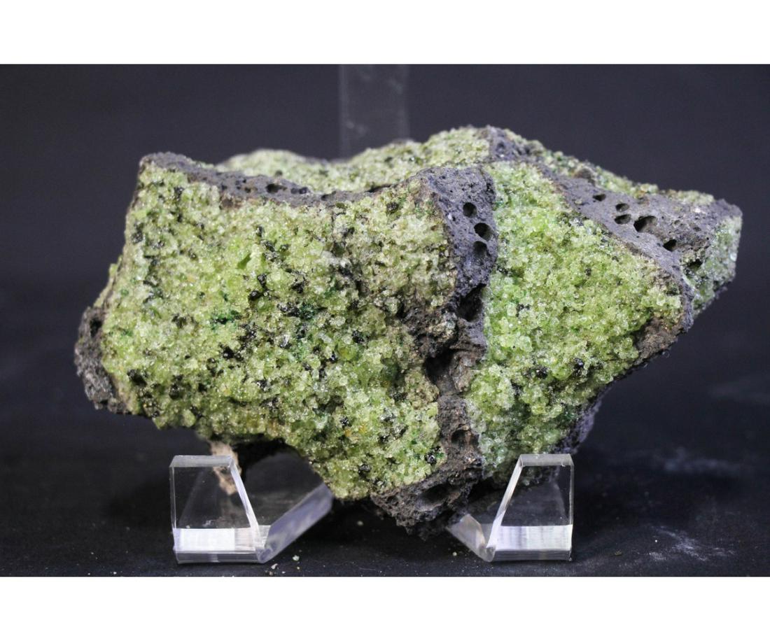 PERIDOT IN BASALT SPECIMEN (1 of 3)