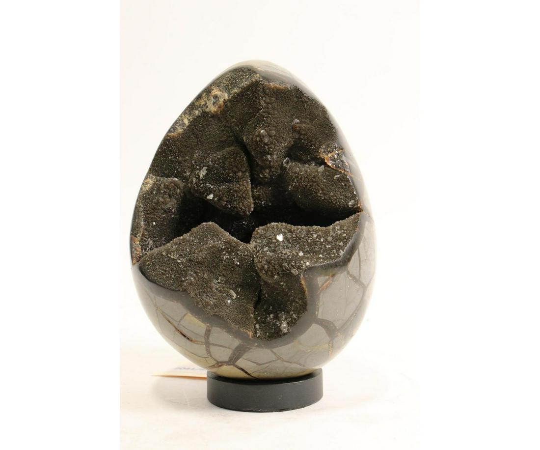 LARGE SEPTARIAN DRAGON EGG ON STAND (1 of 3)