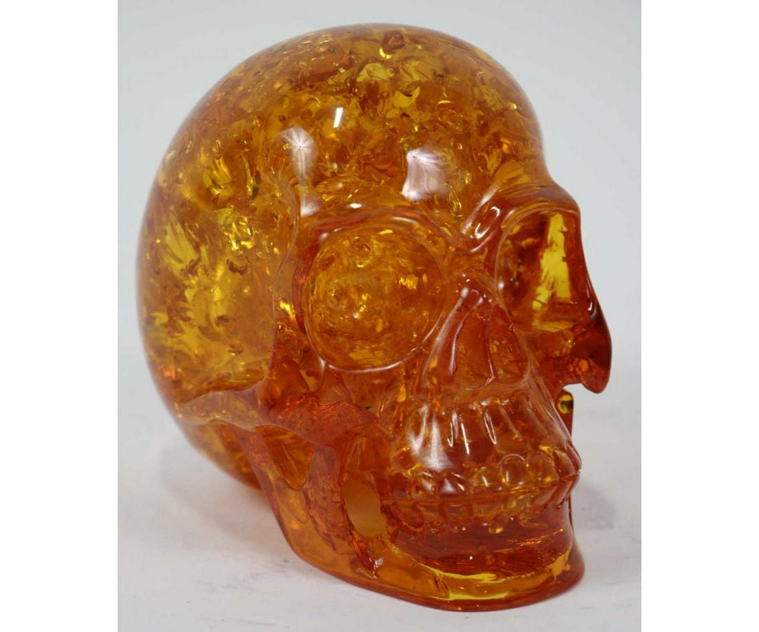 CAST AMBER & RESIN SKULL (1 of 4)