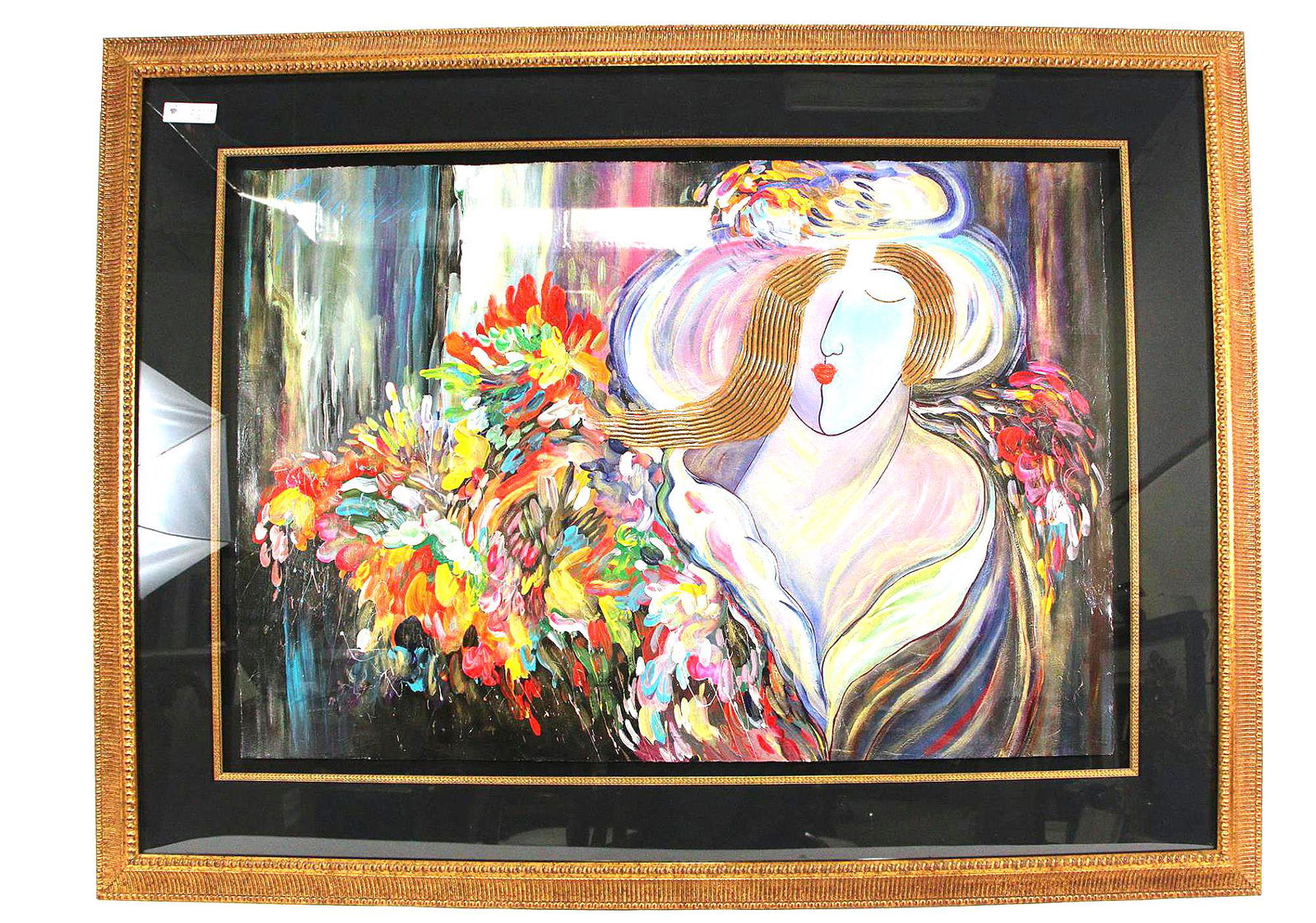 LUNZEN "SPRING BEAUTY" OIL ON PAPER PAINTING (1 of 6)