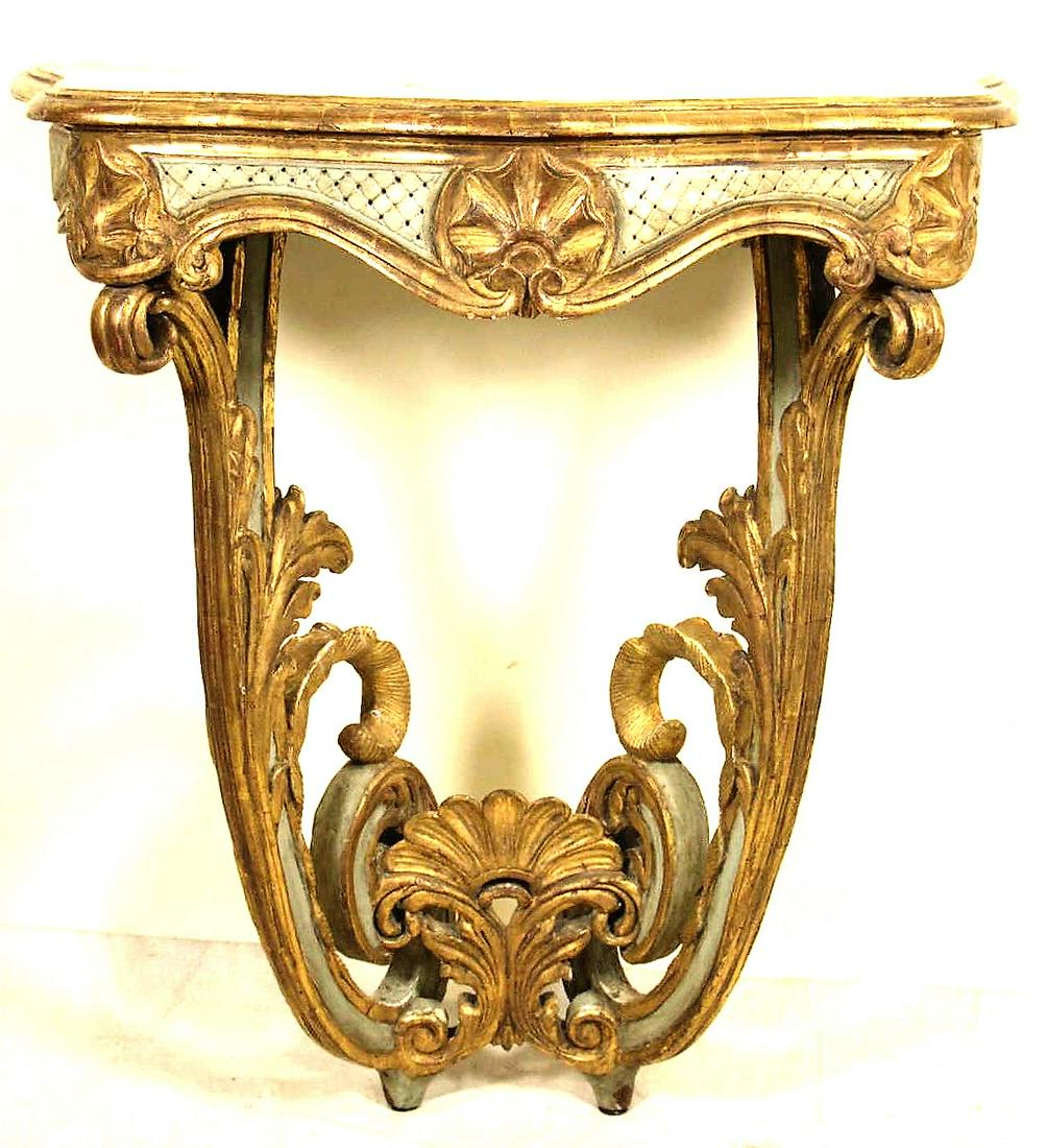 19th CENTURY FRENCH WALL MOUNT CONSOLE TABLE (1 of 11)