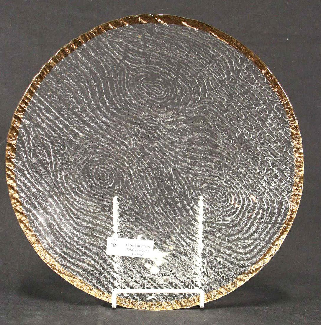 CRYSTAL CHARGER: CRYSTAL CHARGER. Height: 2.5 in. by Width: 15.5 in. by Depth: 15.5 in.