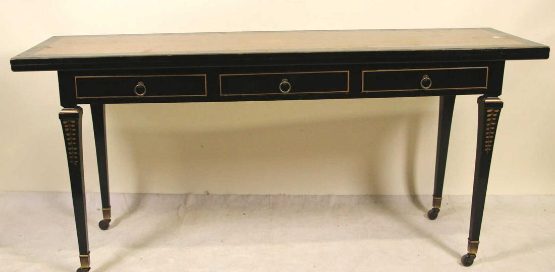 PAINTED FOLD OVER SOFA TABLE ON TAPERED LEGS (1 of 3)