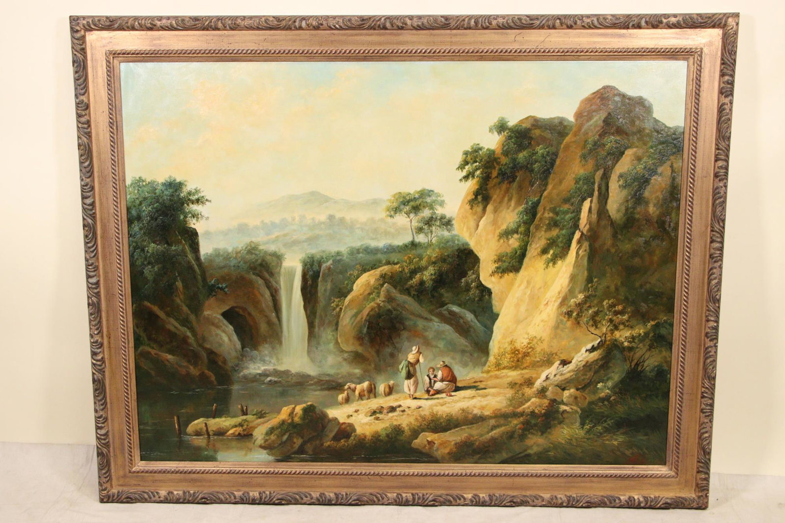 AFTER JOHN PIL ENGLISH LANDSCAPE OIL ON CANVAS: 19th CENTURY ENGLISH AFTER JOHN PIL LANDSCAPE OIL ON CANVAS 20th CENTURY REPRODUCTION PAINTING. Height: 43 in. by Width: 55.5