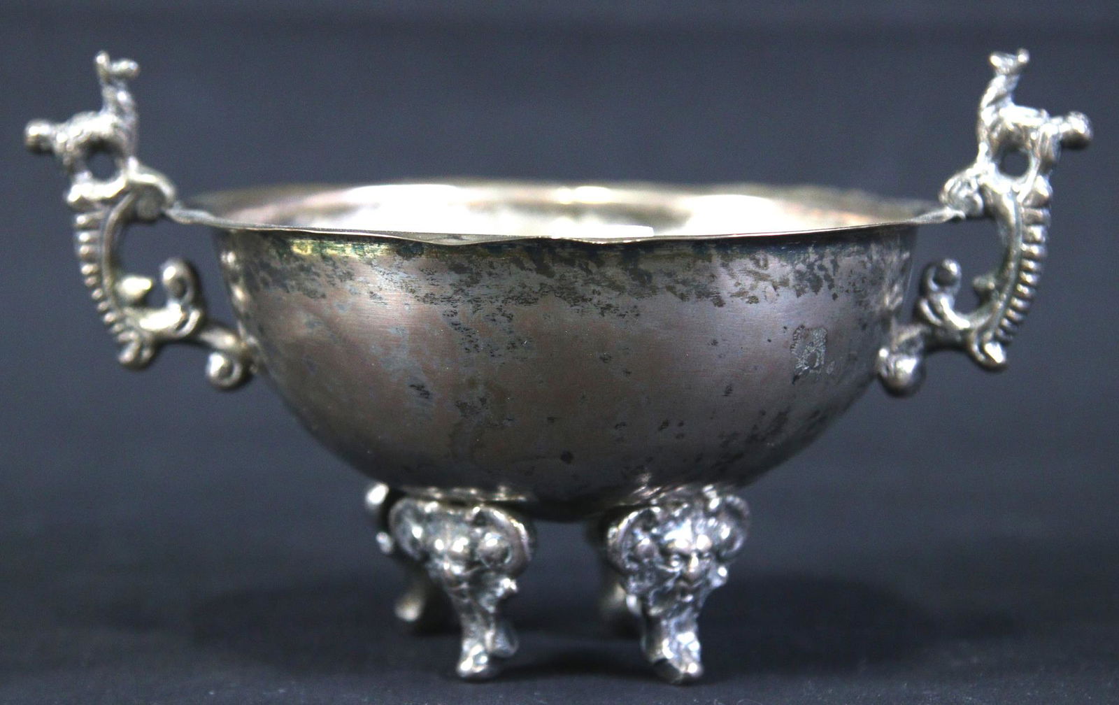 ANTIQUE SPANISH COLONIAL PERUVIAN SILVER BOWL (1 of 5)