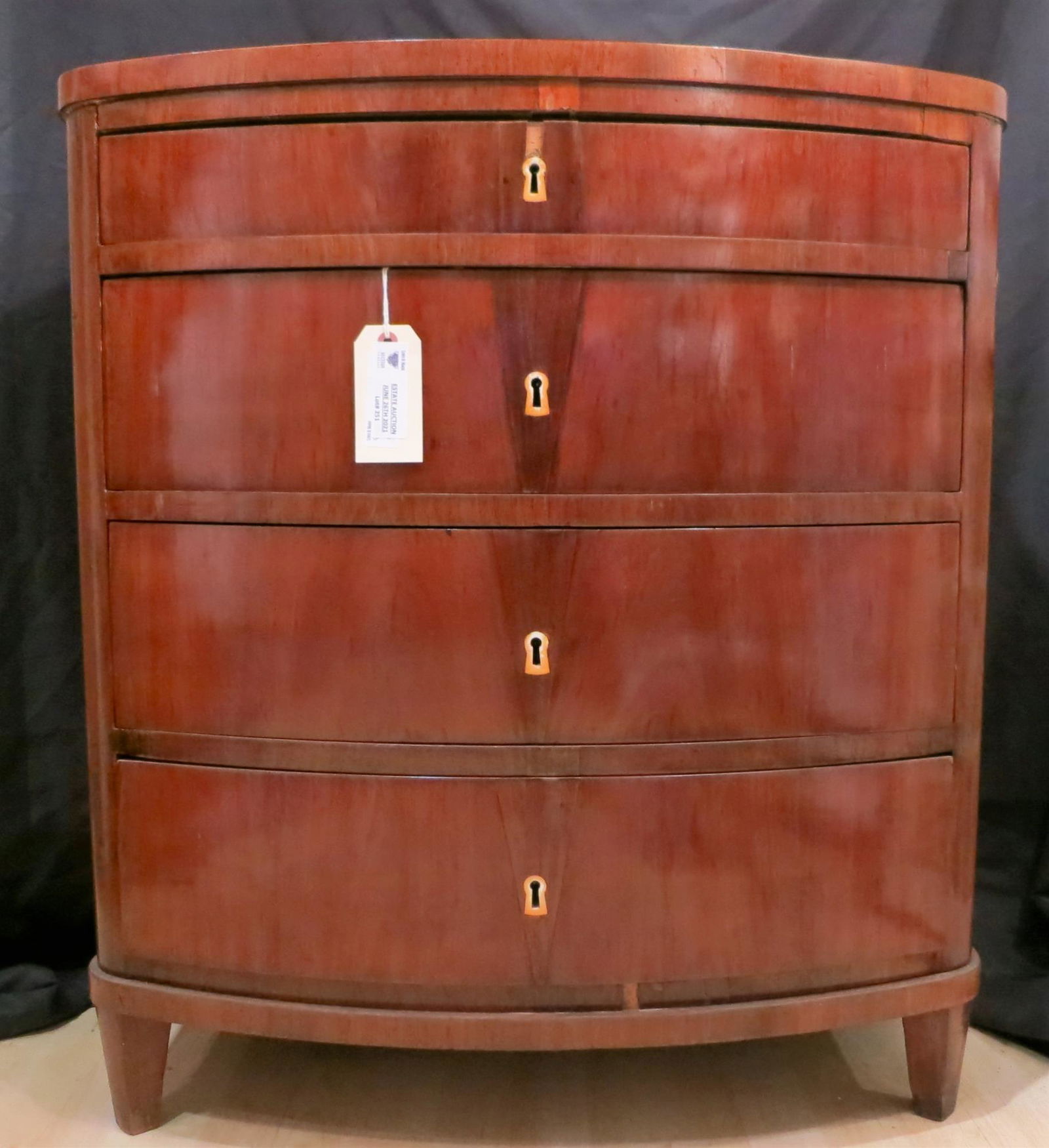 CIRCA 1820's MAHOGANY EMPIRE CHEST OF DRAWERS (1 of 12)