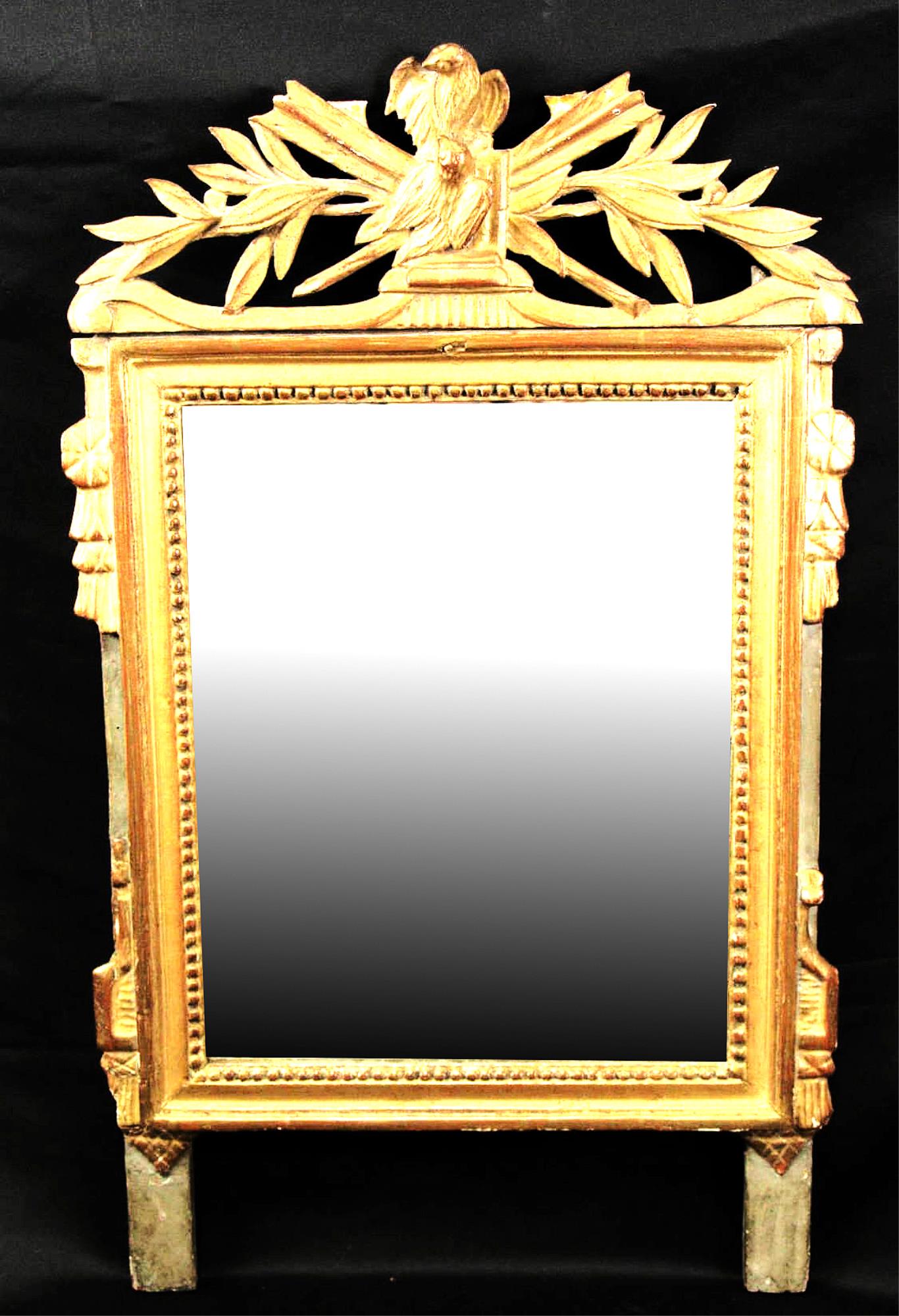 c.18TH FRENCH CARVED AND GILDED FRAMED MIRROR (1 of 5)