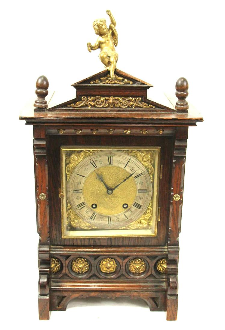 ANTIQUE LENZKIRCH MANTEL CLOCK (1 of 5)
