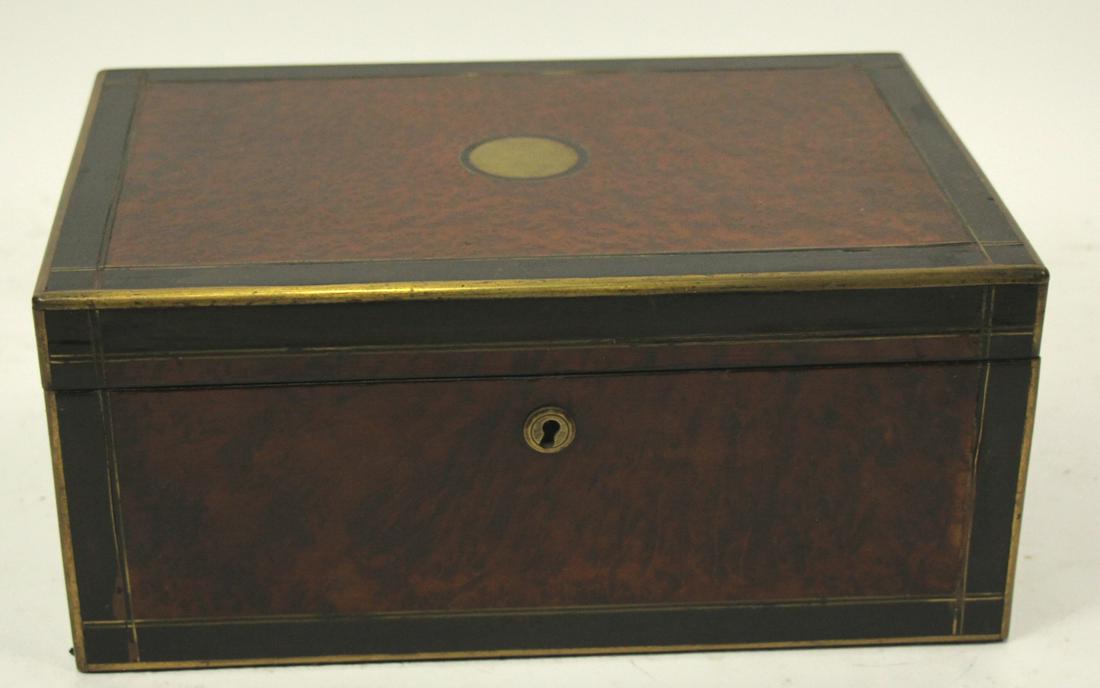 ANTIQUE BURLED WALNUT LAP DESK (1 of 3)