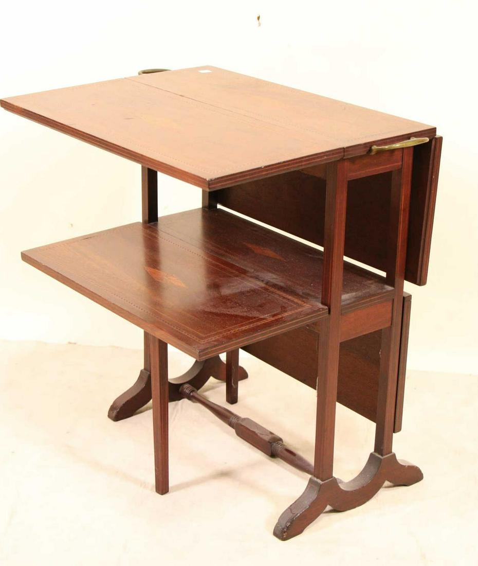 19th CENTURY MAHOGANY DROP LEAF TABLE (1 of 4)