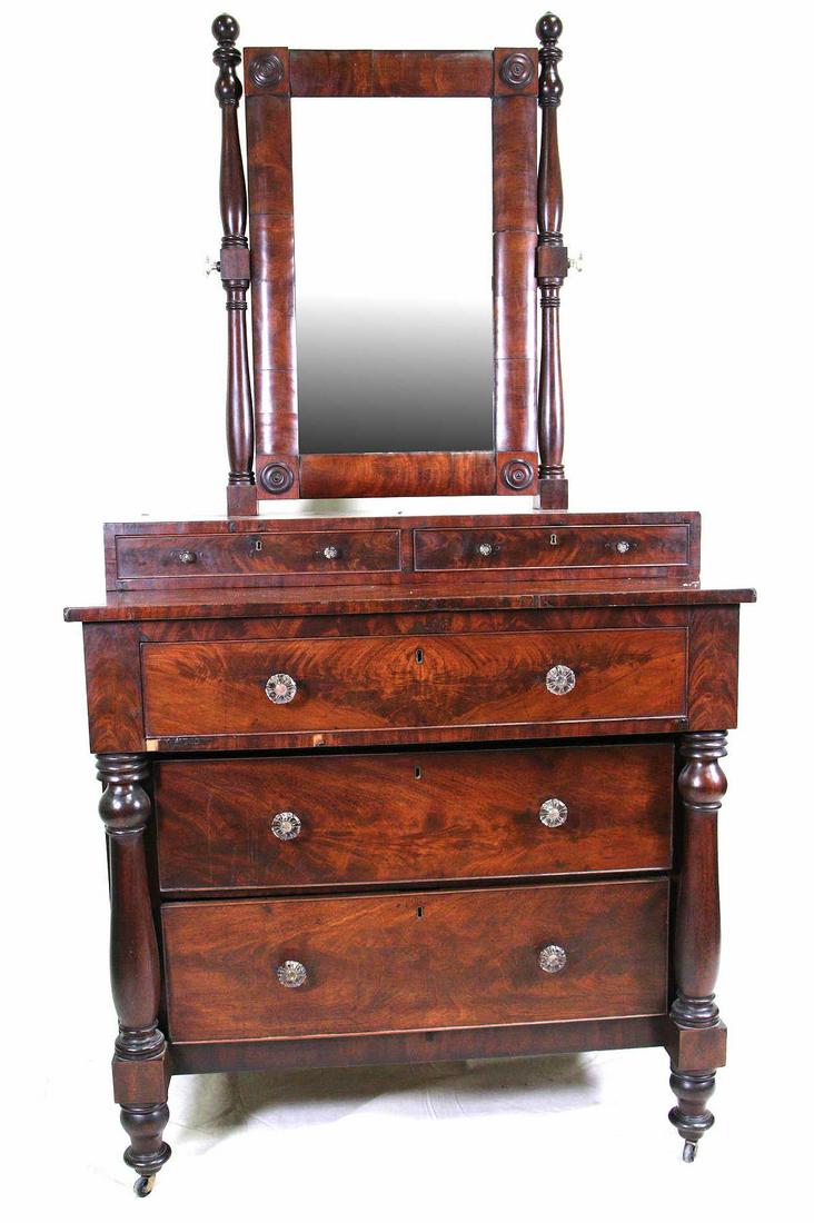 AMERICAN EMPIRE DRESSER & MIRROR (1 of 4)