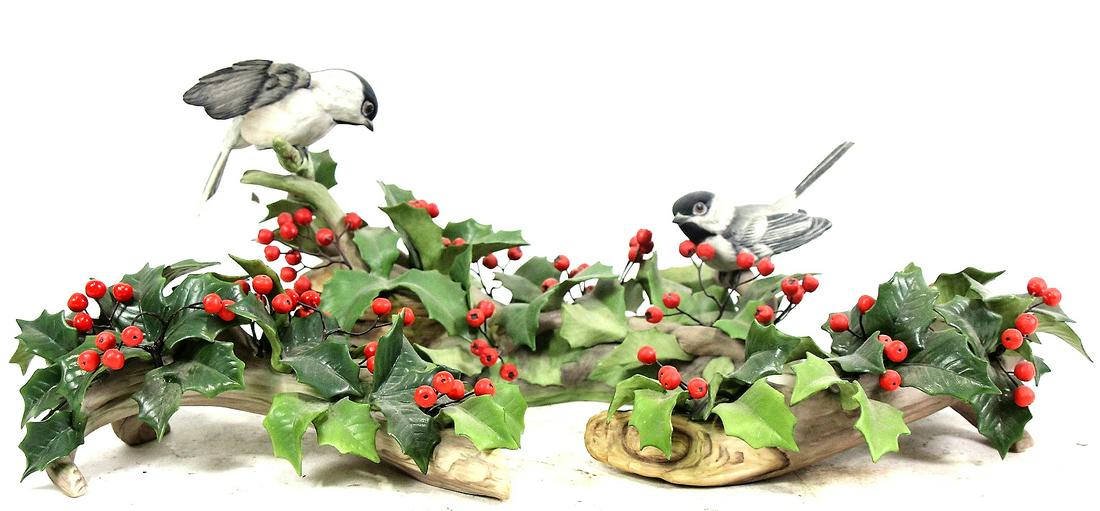 BOEHM CHRISTMASMOTIF PORCELAIN CANDLE HOLDER (1 of 5)