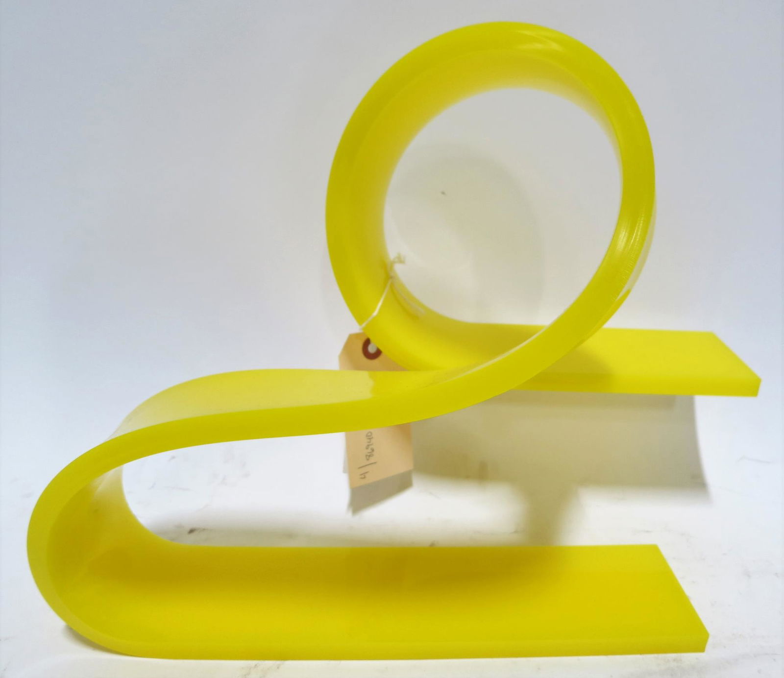 CONTEMPORARY YELLOW  LUCITE SCULPTURE (1 of 4)
