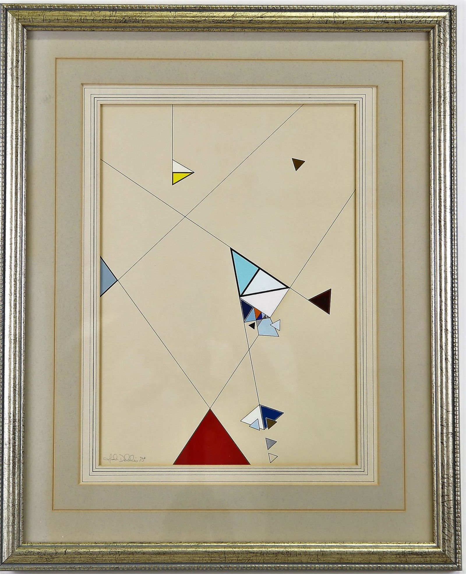 JOHN DELULIO GEOMETRIC ABSTRACT PAINTING (1 of 2)