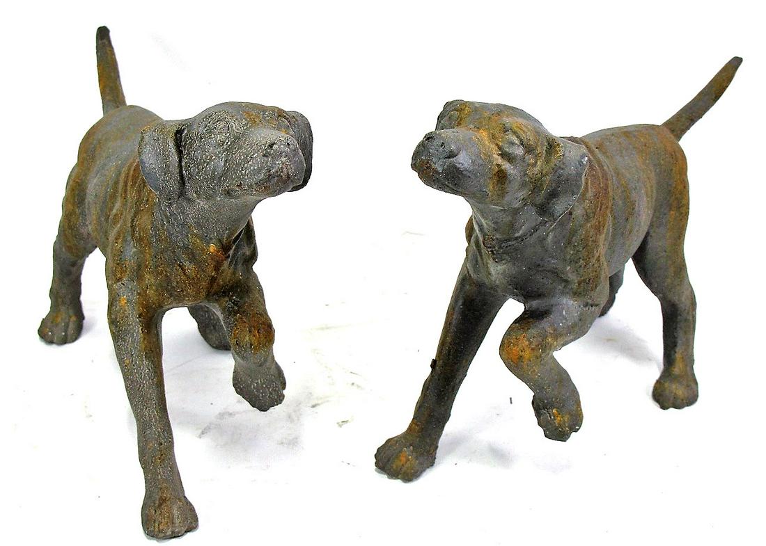 PAIR OF CERAMIC DOG FIGURES (1 of 3)