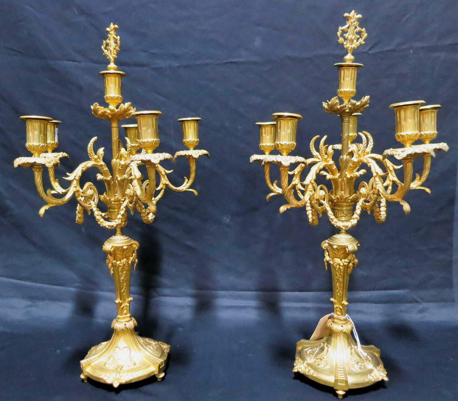PAIR OF 19TH CENTURY GILT BRONZE CANDELABRA (1 of 10)
