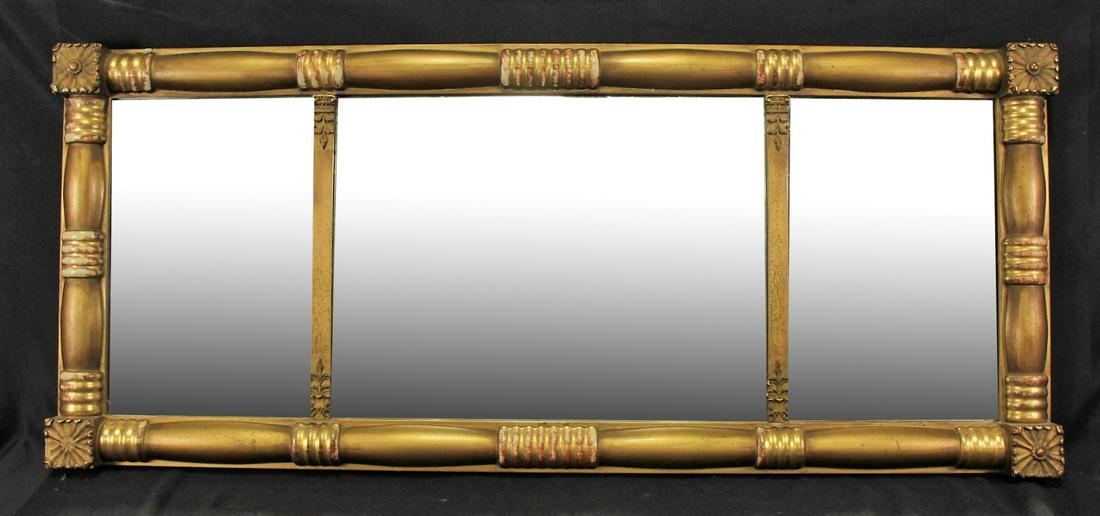 ANTIQUE FEDERAL STYLE OVERMANTEL MIRROR (1 of 3)