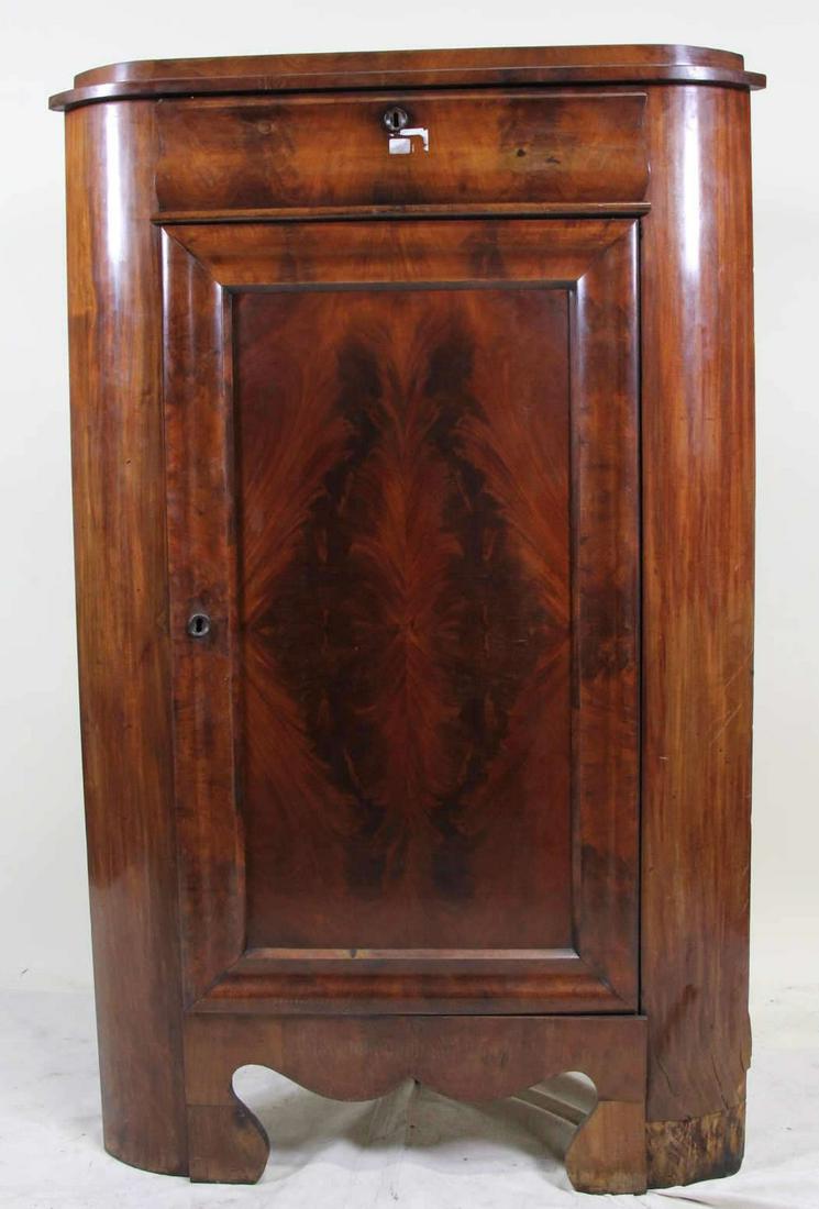 ANTIQUE MAHOGANY CORNER CABINET (1 of 2)