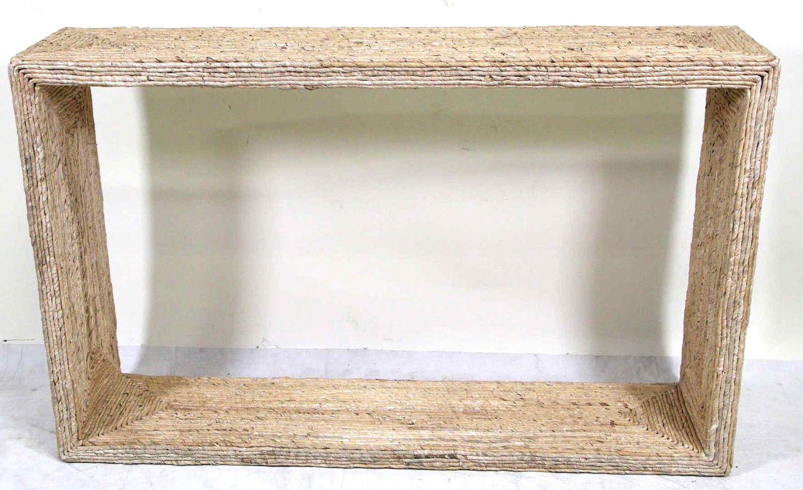 CONTEMPORARY RUSH COVERED CONSOLE TABLE (1 of 4)