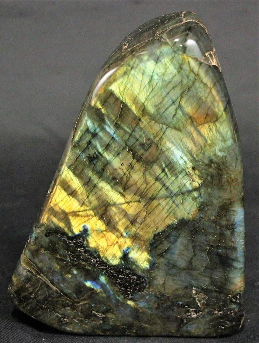 YELLOW BLUE + ORANGE LABRADORITE SPECIMEN (1 of 3)