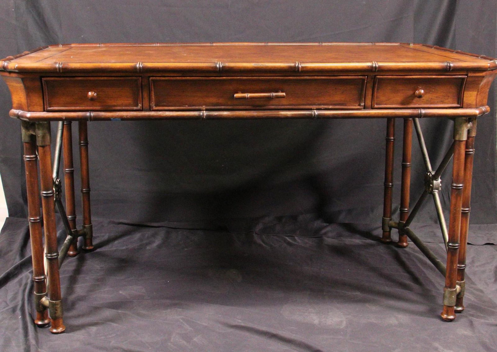 HOOKER FURNITURE SEVEN SEAS FAUX BAMBOO DESK (1 of 6)